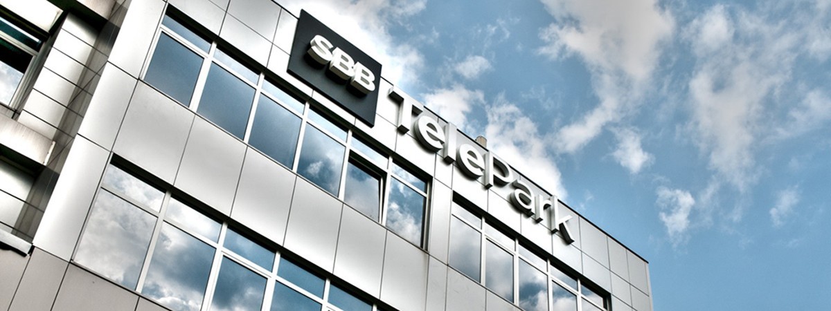 SBB TelePark - znak na zgradi